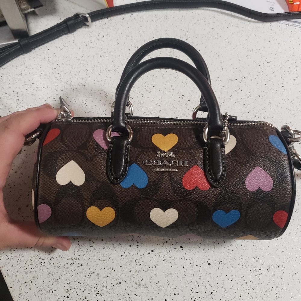 Authentic coach heart purse